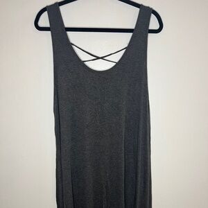 Heart & Hips Sleeveless Grey Knit Dress